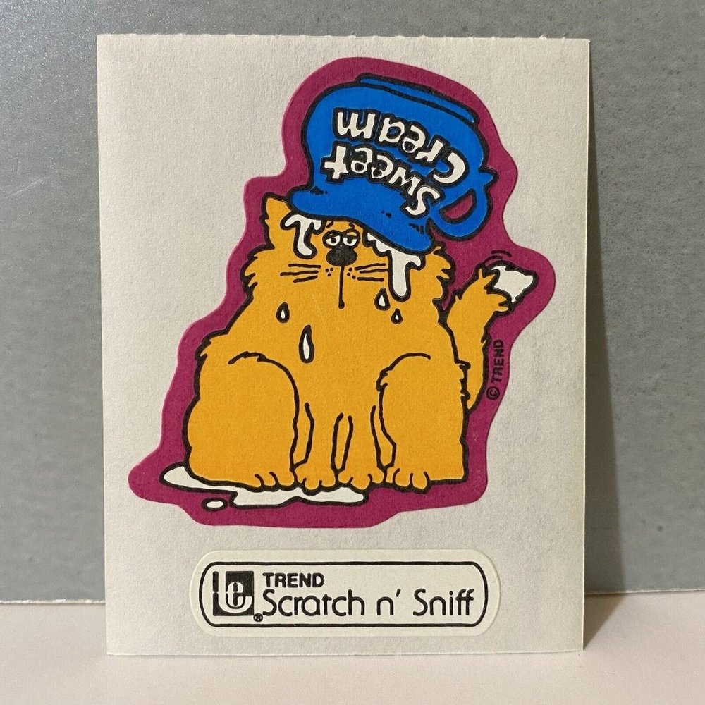 Vintage Trend Cat Scratch ‘N Sniff Sweet Cream Stickers